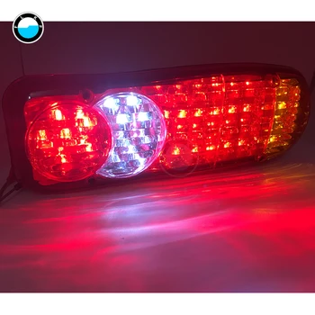 1 Pāris Ūdensizturīgs 12V/24V Kravas automašīnas LED Aizmugurējie Gaismas Aizmugurējās Lampas Stop Reverse Drošības Rādītājs, Miglas lukturis 8 19 20 30 46 72LED.