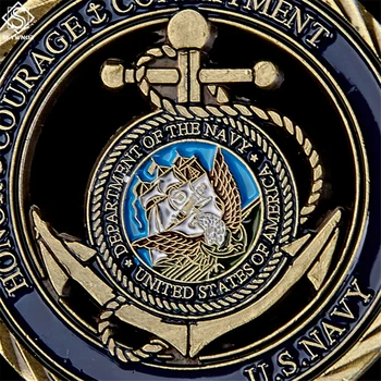5GAB ASV Departaments, jūras spēku Emblēma Pamatvērtības Medaļa par Drosmi, Vara Dobi Token Izaicinājums Saistību Monētas