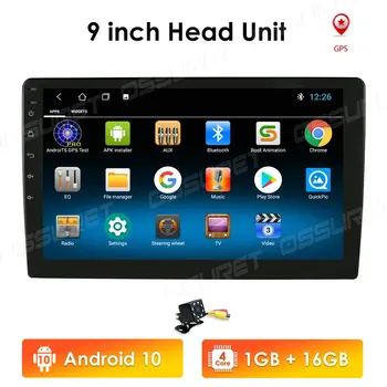 9inch Universālo Auto GPS Multivides Atskaņotājs Android 10 ar Wifi, bluetooth Navi Radio Atskaņotājs ČETRKODOLU nav canbus