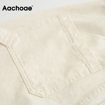 Aachoae Streetwear Baltu Kravas Džinsi Sievietēm Draugs Baggy Stila Džinsa Bikses Ar Augstu Vidukli Modes Mamma Džinsu Bikses Jean Femme