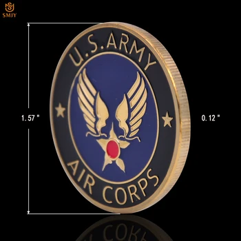 ASV Armijas Gaisa Spēki ASV Karogs Atvaļināts Karavīrs Militārā Zelta Krāšņumā Token Izaicinājums Kolekcionējamus Monētas Vērtība, W/PCCB Aizsardzības Bo