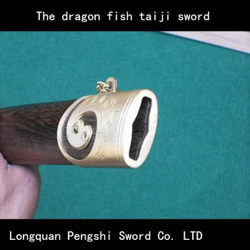 Autentisks Longquan Zobenu Tai Chi, Zobenu cīņas mākslas zobenu Chen Lianjian groove mīksta tērauda rožkoka Pakete pastu