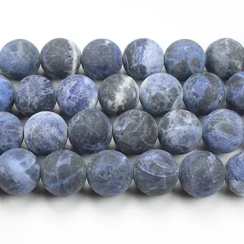 Dabas Frost Blue+Sodalite 4-12mm Apaļas Pērles 15inch ,Vairumtirdzniecība DIY Juvelierizstrādājumu Bezmaksas Piegāde !