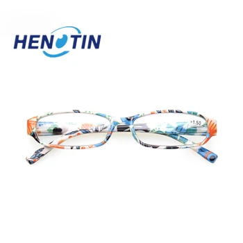 Henotin Jaunu Iespiesti Lasīšanas Brilles Sieviešu Pavasara Viru Ovālas formas Ietvari Lasītāji Kvalitātes Brilles 1.0 1.5 2.0 2.5 līdz 6.0