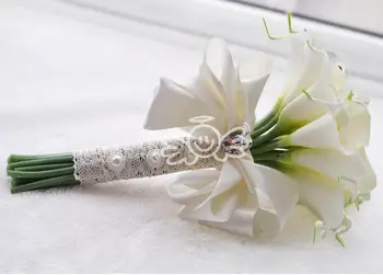 Kāzu pušķi līgavainis ņieburs līgavas rokas līgava broša ziedu pušķis līgavas Mākslīgo ziedu zīda D389