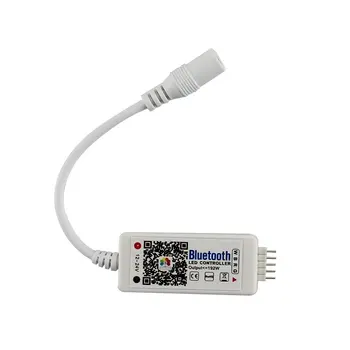Mini LED RGBW Bluetooth 4.0 Kontrolieris LED Strip Gaismas DC 12-24V Phone Kontroles Reostats Aptumšojami