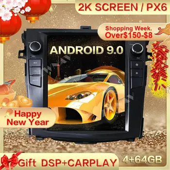 PX6 DSP Carplay Tesla ekrāns 4+64 Android 9.0 Auto Multimedia Player TOYOTA Corolla 2008. - 2013. gadam GPS Radio Auto stereo galvas vienības