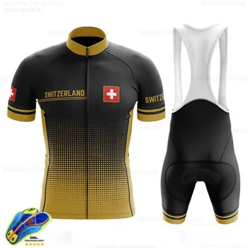 Riteņbraukšana Apģērbu 2020. Gadam, Šveice Vīriešu Velosipēdu Džersija Komplekts MTB Velosipēdu Apģērbs, Velosipēdu Valkāt Drēbes, kas ir Maillot Ropa Ciclismo Triatlona
