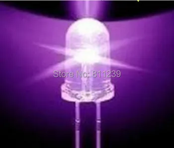 Smart Elektronika 1000pcs/daudz F5 Ultra Bright 5 MM Kārta UV Purple Ūdens, Skaidrs, LED Gaismas Lampa Diožu Augstas Kvalitātes