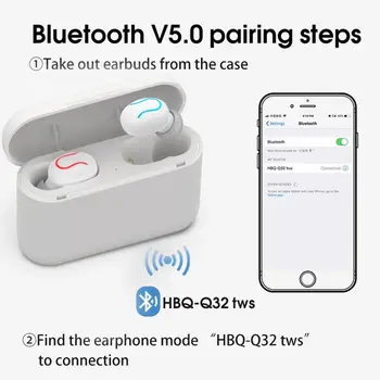 TWS Bezvadu Austiņas Bluetooth Sporta Hifi Stereo Mini Austiņas Dropshipping Spēļu Austiņas ar Mic Austiņu par Xiaomi Iphone