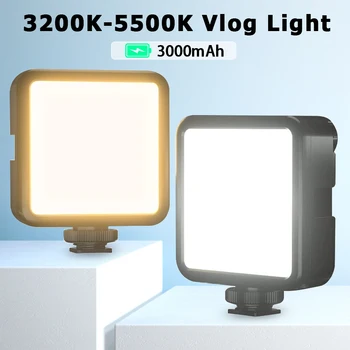 Ulanzi VL81 3200k-5600K 850LM 6.5 W Aptumšojami Mini LED Video Gaisma Viedtālrunis SLR Kamera Rechargable Gaismas youtube vlog