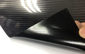 10/20/30/40/50/60x152 6D Spīdumu Oglekļa Šķiedras Vinyl Wrap Auto Iesaiņošana Plēve Ar Gaisa Piesārņojošo Spīdīgs Oglekļa 6D kā Īsta Oglekļa Filmu