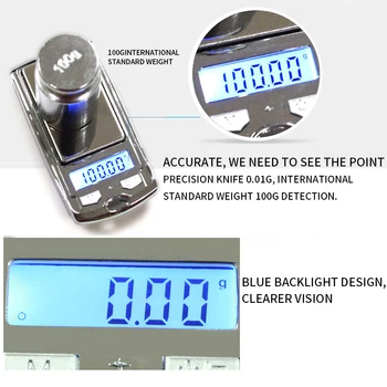 100g*0.01 g, Zelta Rotaslietas Mēroga LCD Electronic Digitālo Portatīvo Kabatas Mērogs Gramu Bilance Masas Svari, Automašīnas Atslēga