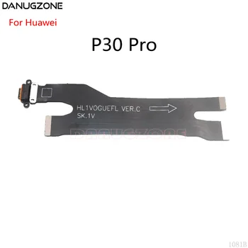 10PCS/Daudz Par Huawei P30 PRO / P30 Lite USB Uzlādes Doks Ostā Ligzda Jack Plug Connector Maksas Valdes Flex Kabelis
