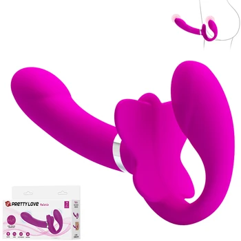 12 Ātrumu Dubultā Vibrējošais G-Spot Klitora Vibratori Valkāt Strapless Strapon Dildo Pievienojiet Anālā Seksa Rotaļlietas Sievietēm, Lesbiešu Pāriem