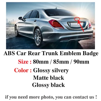 1gb ABS 80mm 85mm 90mm Star Stila Auto Aizmugurējā Bagāžnieka Emblēmu Žetons Par Mercedes Benz Glossy black/sudrabaini/matēts melns Auto Stils