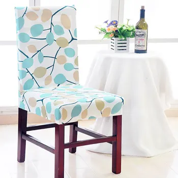 1PC Spandex Polyester Stretch Krēsla Pārsegs Ģeometriskā Ziedu Sēdekļa Gadījumā, Anti-dirty Ēdamistabas Virtuves Universal Krēsla Sēdekļa Vāku