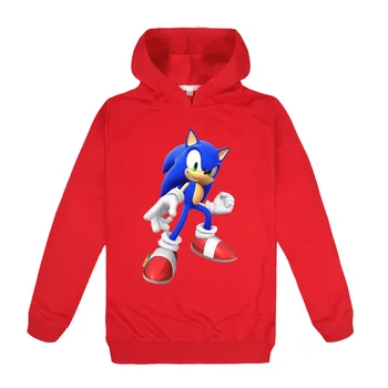 2-16Y 2020. gada Rudenī Sonic Ezis Hoodies Bērniem Japāņu Anime Džemperis Zēniem sporta Krekls Toddler Meitenes Gadījuma Streetwear Hoody