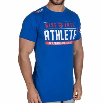 2019 jaunu Zīmolu Burtu Drukāšanas Kokvilnas vīriešu īsām piedurknēm T-krekls, sporta krekls vīriešu muskuļu zeķubikses Elsot fitnesa t-krekli