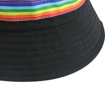2020. gada vasaras modes saule klp Classic melna balta Varavīksne spaiņa cepuri, lai sievietēm vīrietis zvejnieka cepure Mīļotājiem bob cepure