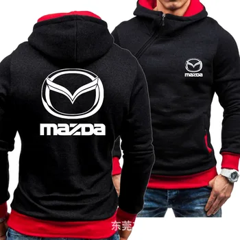 2020NEW Hoodies par Mazda Logo Drukāt Gadījuma HipHop Harajuku garām Piedurknēm Vilnas siltu Kapuci sporta Krekli Vīriešu rāvējslēdzēju jaka n