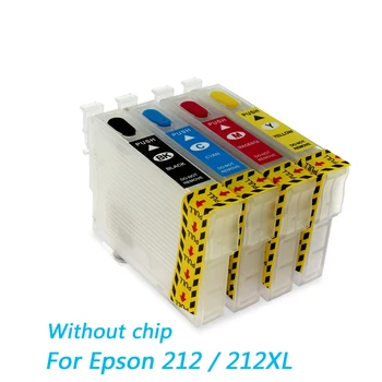 212 212XL Uzpildāmas Tintes Kārtridži Epson Expression Home XP-4100 XP-4105 Un Epson Workforce WF-2830 WF-2850 Bez Mikroshēmas