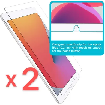 2gab Tablete Rūdīta Stikla Ekrāna Aizsargs Vāks Apple IPad 2020. gada 8. 10.2 Collu Anti-pirkstu Nospiedumu Rūdīts Filmu