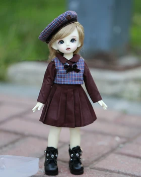 30cm BJD bērnu drēbes, meitene modes retro izšūta kleita, cepure, vienotu svārki tērps SD YOSD 1/6bjd leļļu apģērbu, leļļu aksesuāri