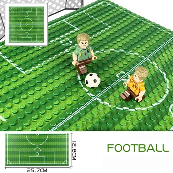 32*16 Futbola, Basketbola Bāzes Plate Saderīgu Legoe Skaitļi Tiesa Plātne DIY Celtniecības Bloki, Ķieģeļi, Rotaļlietas Bērniem Dāvanas