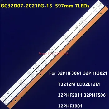3pcs/komplekts LED strip par Philips 32'TV RF-EG320B32-0701S-07A1 GC32D07-ZC21FG-15 32PHF3001 32PHF3061 32PHF3021 32PHF5011 LD32E12M