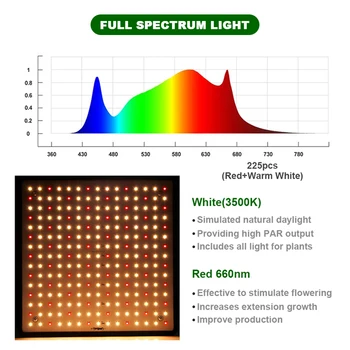 3pcs LED Augt Gaismas 1000W Phytolamp Augiem Pilna Spektra Fito Lampas Led Augt Telts Kaste Puķes, Garšaugi Hidroponiskas Gaismas