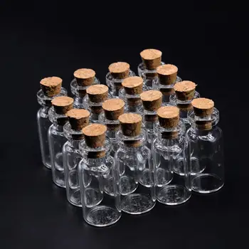 50gab 5ml Mini Stikla Vēlas Pudeles Sīkiem, Maziem Skaidrs, Korķi, Pudeles, Flakoni, Lai Kāzas, Svētku Dekorēšana Korķa Aizbāzni Rotājumi