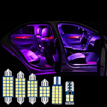 9pcs Bez Kļūdām 12v Auto LED Spuldzes Komplekts Automašīnas salona galda Lampas Kāju Stumbra, ņemot vērā Land Rover Discovery 3 2005. - 2009. Gadam Piederumi