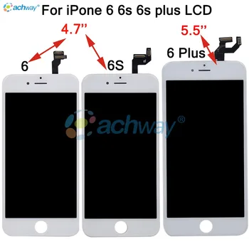 AAAA Kvalitātes LCD Displejs Priekš iPhone 5S 6S 6 6S Plus 7 7plus 8 Arī Testa LCD ar Touch Screen Mobilo Tālruni, LCD Digitizer