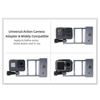 Action Camera Rokas Gimbal Mount Adapteri, kas Pārvadā Rokas Kameru Elementus, GoPro9/DJI Osmo Darbība/Xiaoyi