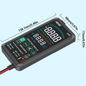 ANENG 618C Ciparu Multimetrs Smart Touch DC Analog Bārs Patiesa RMS Auto Testeri Profesionālās Tranzistors Kondensators TSV Testētājiem Mērītājs