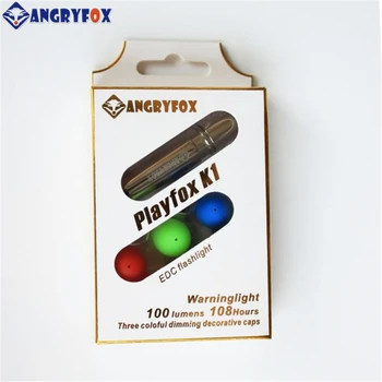 Angryfox K1 K1S LED Mini Atslēgu piekariņi ūdensizturīgs lāpu gaismā Nerūsējošā Tērauda AAA Lukturīti ar RGB Krāsains Dimming Vāciņi