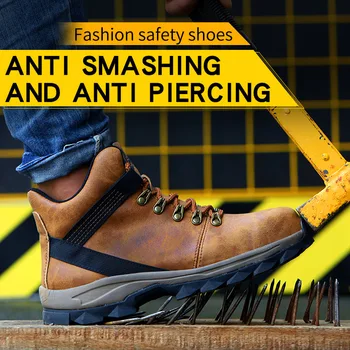 Anti-smashing nodiluma izturīgs augstas top darba kurpes, vīriešu zābaki Anti-smashing drošības zābaki, darba kurpes augstas kvalitātes motociklu zābaki
