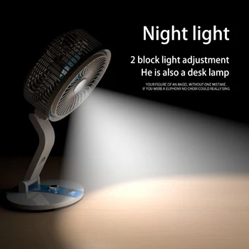 Apgaismojums Salokāmo Galda Ventilators 360 Grādu USB Uzlādes Saules Fan Mini Galda Lampa Sienas Karājas Regulējams Pagriežams Gaisa Kondicionētājs, Ventilators