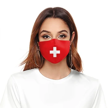 Atkārtoti Pieaugušo Šveice Mutes Maska CHE Valsts Karogu, Maskas, Sieviešu, Vīriešu Sejas Maska Anti-putekļu Filtrs Maska Bērnu Aizsardzības Maska