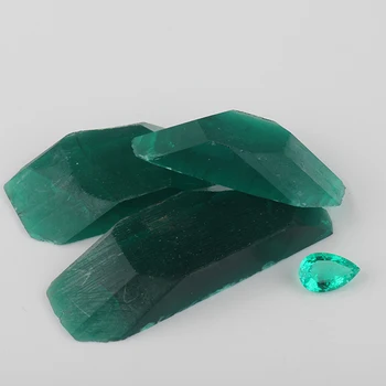 Augstas Kvalitātes Bumbieru formas 9*14mm Hidrotermālā Smaragda akmens Rotaslietas.