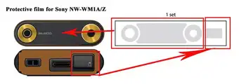 Augšā un Apakšā, ar aizsargplēvi Sony Walkman NW-WM1A WM1A NW-WM1Z WM1Z