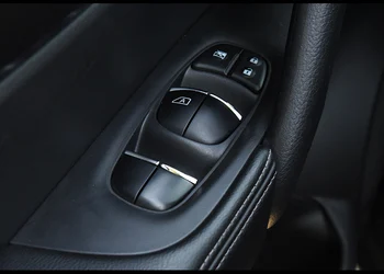 Auto Stils Priekš Nissan X-Trail T32 QASHQAI j11-2019 Durvju Logu Pacēlāji Vizuļi Apdares ABS Apšuvuma, Hromēti Apdares