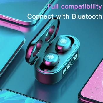 Bluetooth 5.0 Bezvadu Austiņas F9 TWS Bezvadu Bluetooth Austiņas Pirkstu Pieskārienu Kontrole Austiņu Airbuds Ar Mic