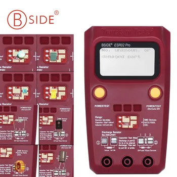BSIDE ESR02PRO Ciparu Tranzistors Testeri SMD Komponenti Diode Triode Pretestība Kapacitāte Induktivitāte Multimetrs EAR Mērītājs