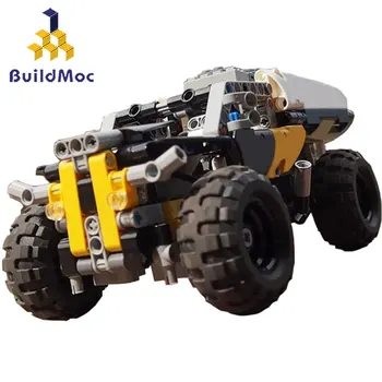 BuildMoc Pilsētas Radītājs AWD Vagons Automašīnu Celtniecības Bloki Tehnika RC/non-RC Auto SUV Ķieģeļi Izglītības Rotaļlietas BĒRNIEM