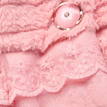 Bērni, Kažoku Meiteņu kokvilnas-polsterēta jaka Ziemas Baby Girl Mētelis Pērle Kulons Meiteņu Drēbes, Bērnu Bērni Outwear Apģērbu 2-9Y