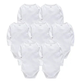 Bērnu Bodysuits Kokvilnas Jaundzimušā Tukšu Garām Piedurknēm 0-24 Mēnešiem Zēns Baltu Ķermeņa Bebes De Blanco Roupa Menina Baby Girl Apģērbu Cietie