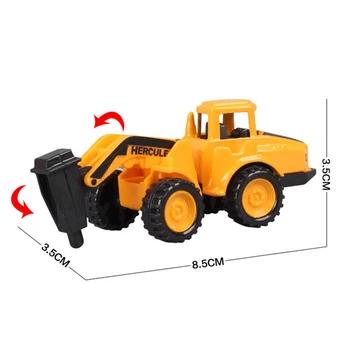 Bērnu Rotaļu Mini Komplekts Sakausējuma Projektēšana Transportlīdzekļa Ekskavatoru Bīdāmās Sakausējuma Auto Modelis Sakausējuma Projektēšana, Transportlīdzekļa Modelis 8Pcs