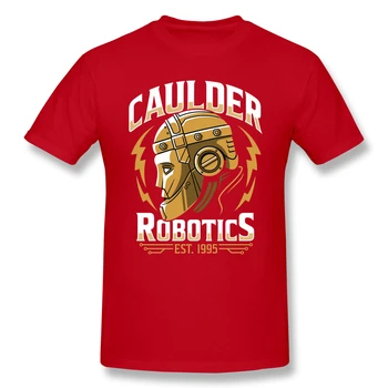 Caulder Robotikas Vīriešu T-Krekls Kokvilna Modelis Īsās Vasaras Piedurknēm doom Gadījuma Tshirt Dāvanu Ideja, Topi